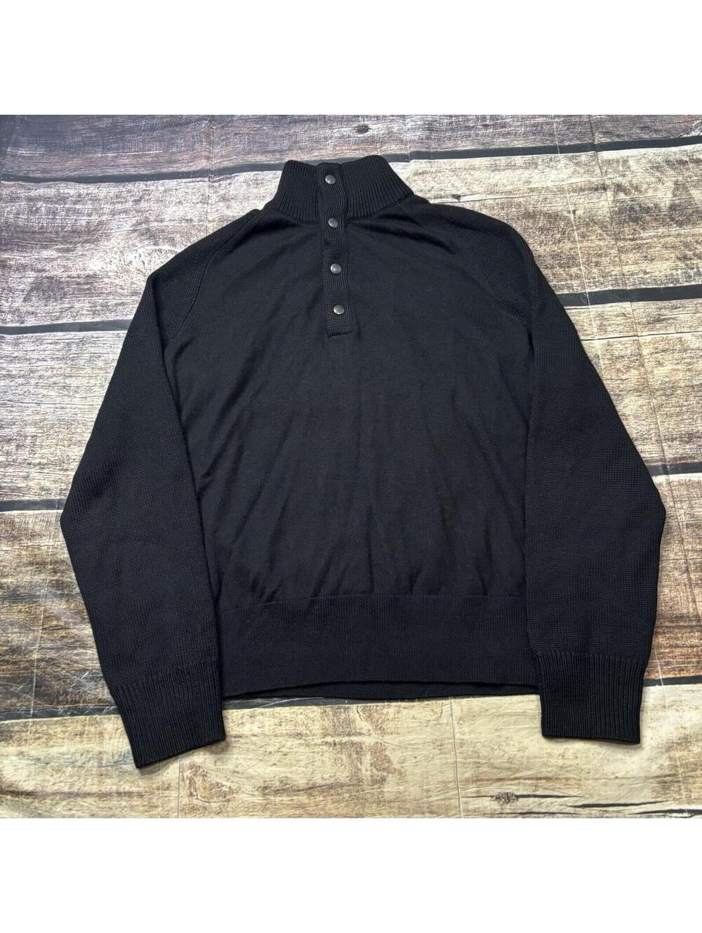 Banana Republic Sweater Mens S Merino Wool Blend 1/4 Snap